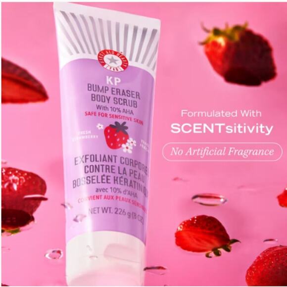 First Aid Beauty  ‎ KP Bump Eraser Body Scrub Fresh Strawberry BNWOB - Picture 8 of 8